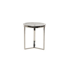 Кофейный стол CB-2 прозрачный + серебро Vetro Mebel