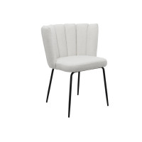 Стул M-200 айвори букле + черный Vetro Mebel