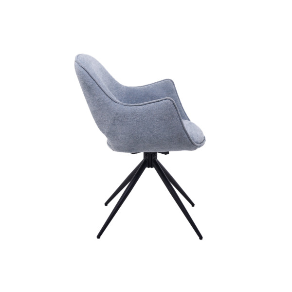 Стілець поворотний R-150 блу-грей + чорний Vetro Mebel