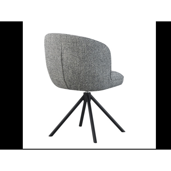 Стілець поворотний R-160 графітовий + чорний Vetro Mebel