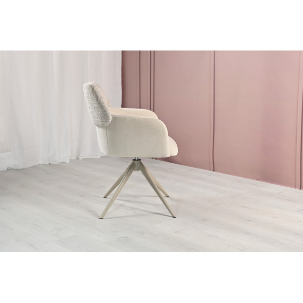 Стілець поворотний R-165 тофу + капучино Vetro Mebel