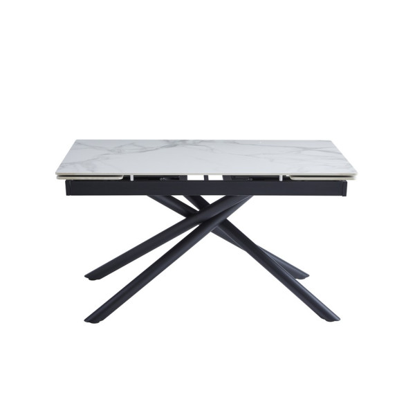 Керамический стол TML-819-1 вайт клауд + черный Vetro Mebel