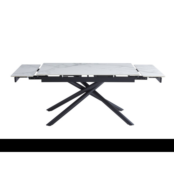 Керамический стол TML-819-1 вайт клауд + черный Vetro Mebel