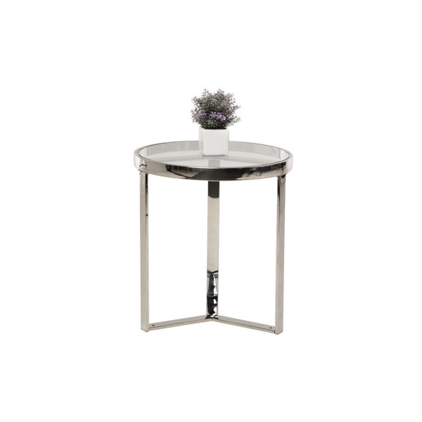 Кофейный стол CB-2 прозрачный серебро Vetro Mebel