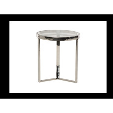 Кофейный стол CB-2 прозрачный серебро Vetro Mebel