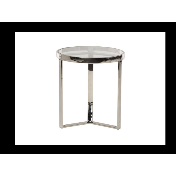 Кофейный стол CB-2 прозрачный серебро Vetro Mebel