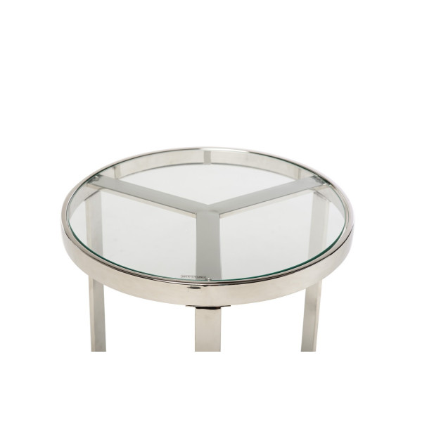 Кофейный стол CB-2 прозрачный серебро Vetro Mebel