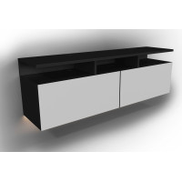 ТВ-Тумба AirTV-2, чорно-біла Zeus-Game
