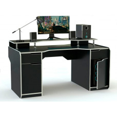 Геймерский стол Viking-5S (1800x870/920 мм) черный-белый Zeus-Game