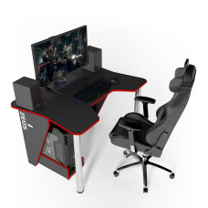 Геймерский стол IGROK-3 черный-красный Zeus-Game