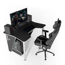 Геймерский стол IGROK-3 черный-белый Zeus-Game