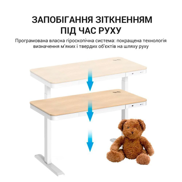Компьютерный стол с электрорегулировкой высоты Officepro ODE111WW Zeus-Game