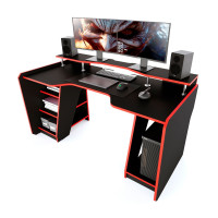 Геймерский стол STRATOS-2 черно-красный Zeus-Game