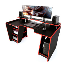 Геймерский стол STRATOS-2 черно-красный Zeus-Game