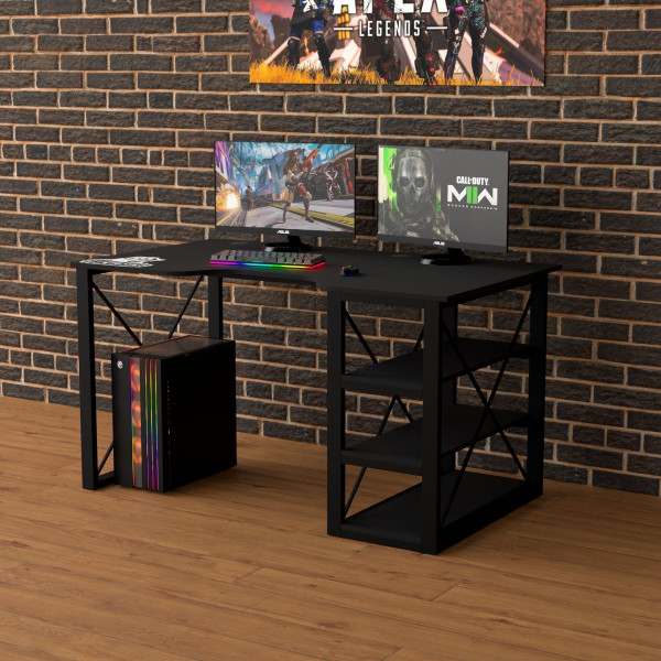 Геймерский стол LOFT-15 черный Rasin
