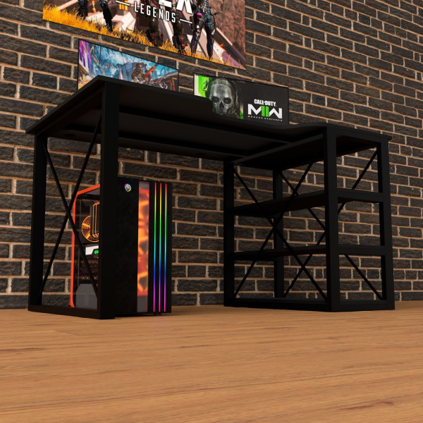 Геймерский стол LOFT-15 черный Rasin