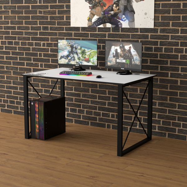 Геймерский стол LOFT-21 черно-белый Rasin