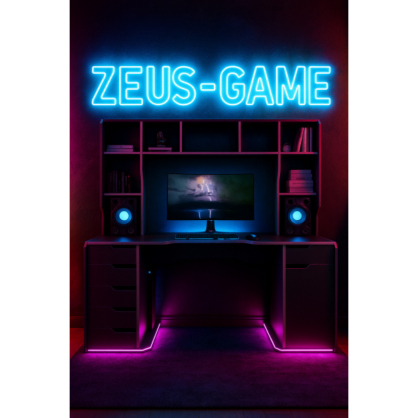 Геймерский стол Viking-4L (1800x870/920 мм) черный-белый Zeus-Game