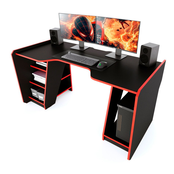 Геймерський стіл Viking-7S (1600x850 мм) чорний-лайм Zeus-Game