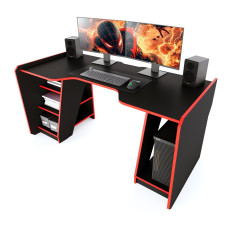 Геймерский стол Viking-7S (1600x850 мм) черный лайм Zeus-Game