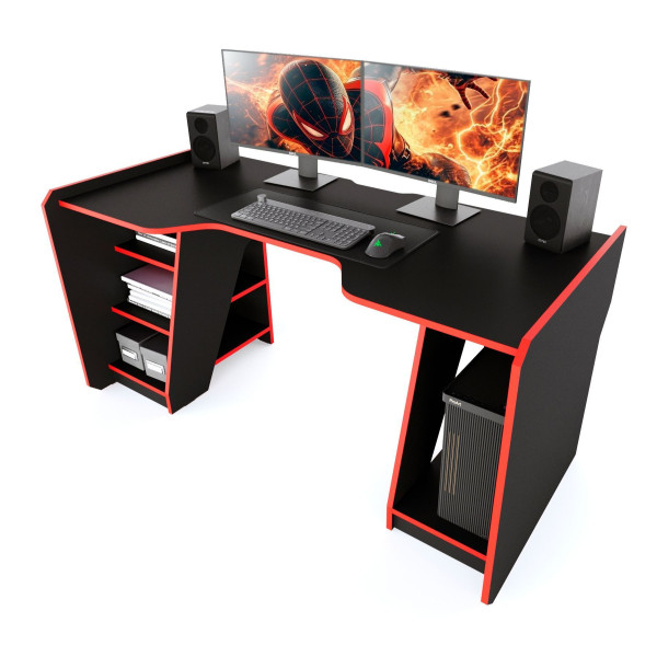 Геймерський стіл Viking-7S (1600x850 мм) чорний-лайм Zeus-Game