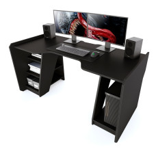 Геймерский стол Viking-7S (1600x850 мм) черный-белый Zeus-Game