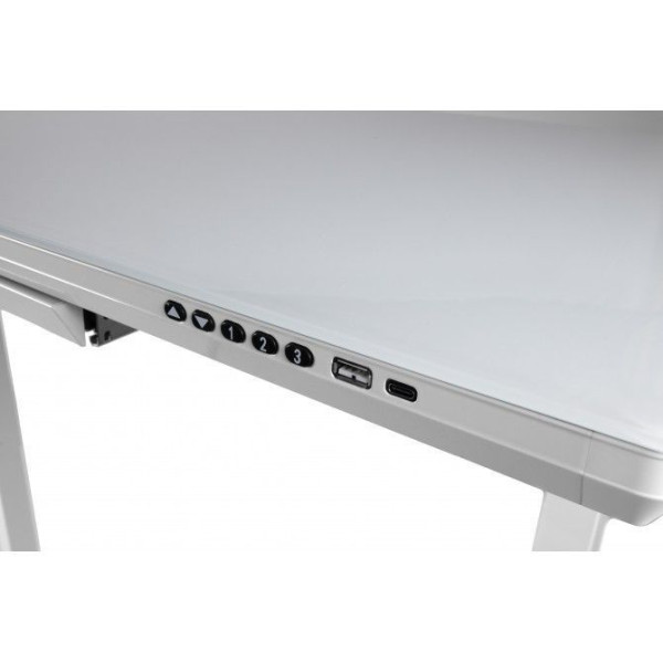 Регулируемый стол Barsky StandUp white glass 1200*600 BST-12new Zeus-Game