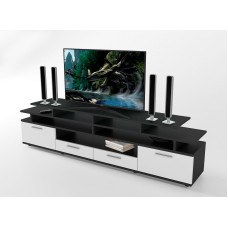Тумба для ТВ Home Cinema-2, белый/черный Comfy-Home